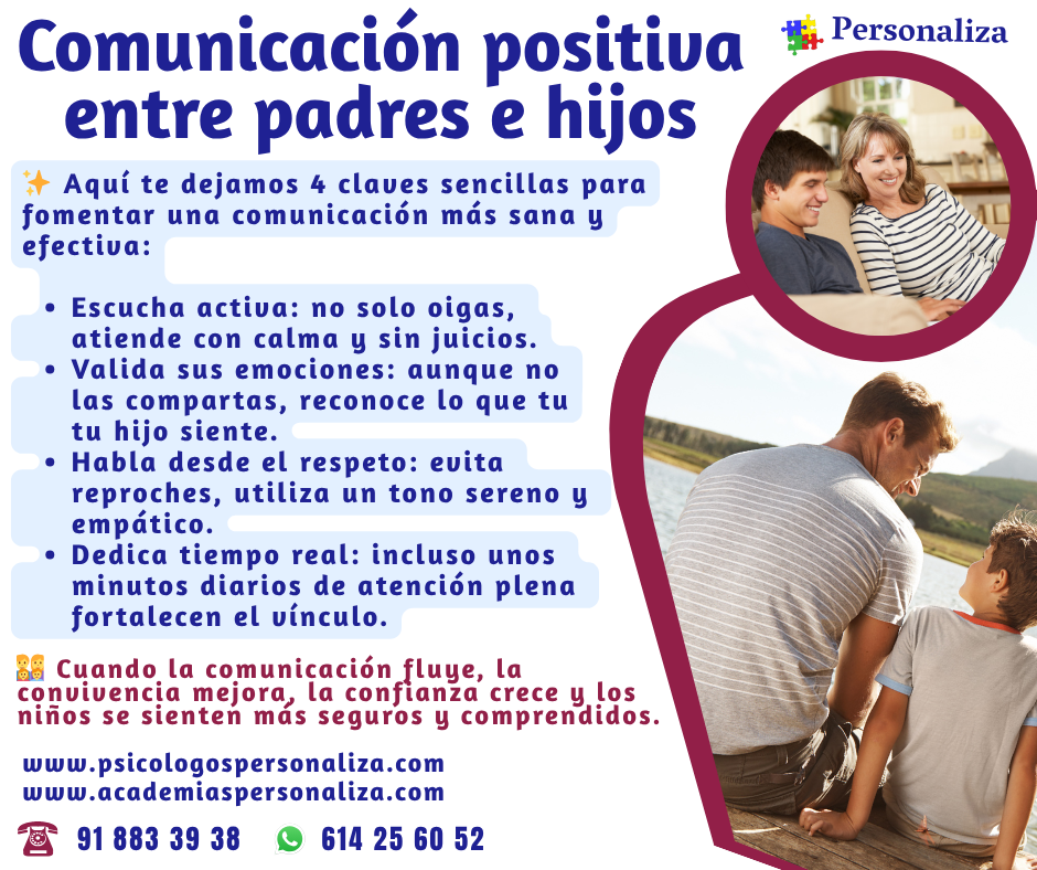 Psicólogos: Comunicación positiva entre padres e hijos